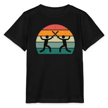 Schwertkampf Schwert Klinge Lanze Säbel Dolch - Stanley/Stella Kinder T-Shirt MINI CREATOR  - Schwarz - Vorne - Mikhail (115cm)