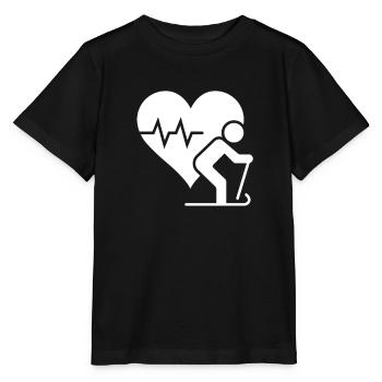 ski ski skieur skieur hiver neige montagnes - T-shirt bio MINI CREATOR Stanley/Stella Enfant - noir - Devant - Mikhail (115cm)