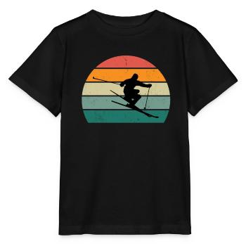 ski schi skifahrer skifahrerin winter schnee berge - Stanley/Stella Kinder T-Shirt MINI CREATOR  - Schwarz - Vorne - Mikhail (115cm)