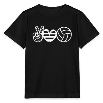 Volleyballerin Schmetterball Volley Volleyball - Stanley/Stella Kinder T-Shirt MINI CREATOR  - Schwarz - Vorne - Mikhail (115cm)