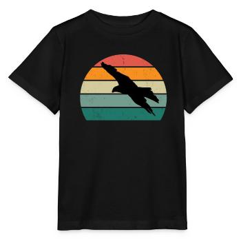oiseaux volant planer air plumes plumes vol oiseau - T-shirt bio MINI CREATOR Stanley/Stella Enfant - noir - Devant - Mikhail (115cm)