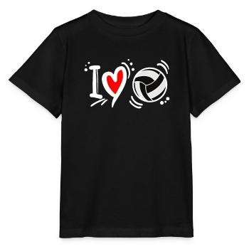 Volleyballerin Schmetterball Volley Volleyball - Stanley/Stella Kinder T-Shirt MINI CREATOR  - Schwarz - Vorne - Mikhail (115cm)