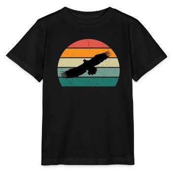 oiseaux volant planer air plumes plumes vol oiseau - T-shirt bio MINI CREATOR Stanley/Stella Enfant - noir - Devant - Mikhail (115cm)