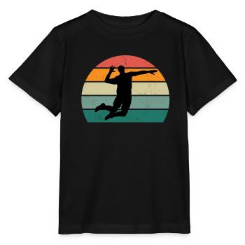 Volleyballerin Schmetterball Volley Volleyball - Stanley/Stella Kinder T-Shirt MINI CREATOR  - Schwarz - Vorne - Mikhail (115cm)