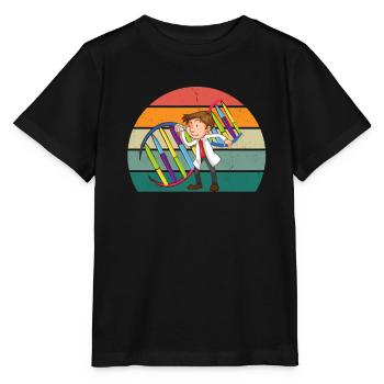 connaissances scientifiques en recherche - T-shirt bio MINI CREATOR Stanley/Stella Enfant - noir - Devant - Mikhail (115cm)