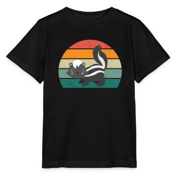 Skunks stink mammals defend skunk - Stanley/Stella MINI CREATOR Kids’ T-Shirt - black - Front - Mikhail (115cm)