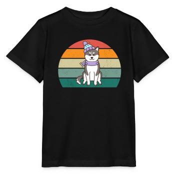 neige froide glace bonhomme de neige boule de neige hiver - T-shirt bio MINI CREATOR Stanley/Stella Enfant - noir - Devant - Mikhail (115cm)