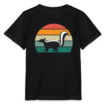 Skunks stink mammals defend skunk - Stanley/Stella MINI CREATOR Kids’ T-Shirt - black - Front - Mikhail (115cm)