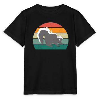 Skunks stink mammals defend skunk - Stanley/Stella MINI CREATOR Kids’ T-Shirt - black - Front - Mikhail (115cm)