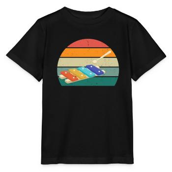 xylofon xylofon spieler musik spielerin xylofonist - Stanley/Stella Kinder T-Shirt MINI CREATOR  - Schwarz - Vorne - Mikhail (115cm)