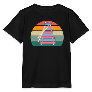 xylofon xylofon spieler musik spielerin xylofonist - Stanley/Stella Kinder T-Shirt MINI CREATOR  - Schwarz - Vorne - Mikhail (115cm)