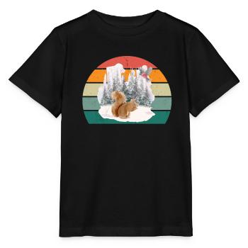 kalt kälte schnee eis schneemann schneeball winter - Stanley/Stella Kinder T-Shirt MINI CREATOR  - Schwarz - Vorne - Mikhail (115cm)