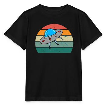 UFO Alien Space All Universe Rocket Space - T-shirt bio MINI CREATOR Stanley/Stella Enfant - noir - Devant - Mikhail (115cm)