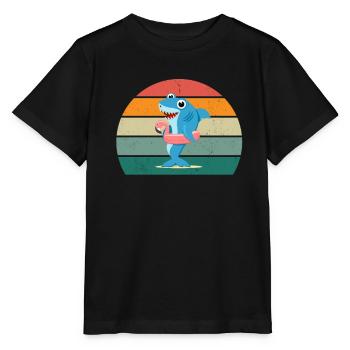 Baleines Cétacés Mammifères Mammifères marins Baleines - T-shirt bio MINI CREATOR Stanley/Stella Enfant - noir - Devant - Mikhail (115cm)