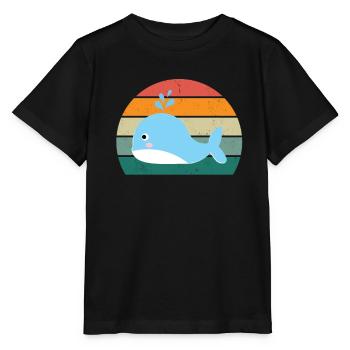 Baleines Cétacés Mammifères Mammifères marins Baleines - T-shirt bio MINI CREATOR Stanley/Stella Enfant - noir - Devant - Mikhail (115cm)