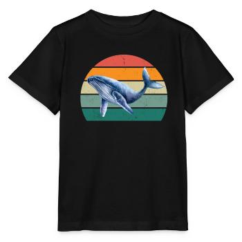 Baleines Cétacés Mammifères Mammifères marins Baleines - T-shirt bio MINI CREATOR Stanley/Stella Enfant - noir - Devant - Mikhail (115cm)