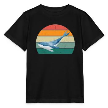 Baleines Cétacés Mammifères Mammifères marins Baleines - T-shirt bio MINI CREATOR Stanley/Stella Enfant - noir - Devant - Mikhail (115cm)