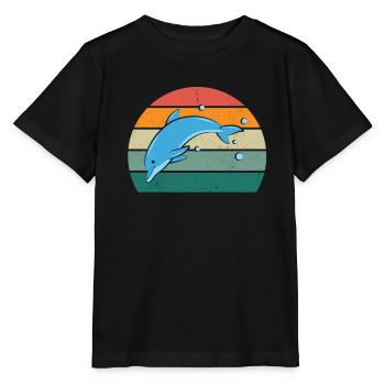 Baleines Cétacés Mammifères Mammifères marins Baleines - T-shirt bio MINI CREATOR Stanley/Stella Enfant - noir - Devant - Mikhail (115cm)