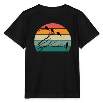 oiseaux vol planeur air plumes plumes vol oiseau - T-shirt bio MINI CREATOR Stanley/Stella Enfant - noir - Devant - Mikhail (115cm)