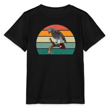 oiseaux vol planeur air plumes plumes vol oiseau - T-shirt bio MINI CREATOR Stanley/Stella Enfant - noir - Devant - Mikhail (115cm)