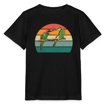 oiseaux vol planeur air plumes plumes vol oiseau - T-shirt bio MINI CREATOR Stanley/Stella Enfant - noir - Devant - Mikhail (115cm)