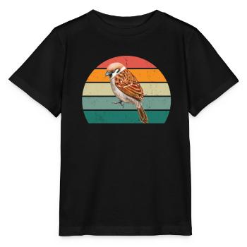 oiseaux vol planeur air plumes plumes vol oiseau - T-shirt bio MINI CREATOR Stanley/Stella Enfant - noir - Devant - Mikhail (115cm)