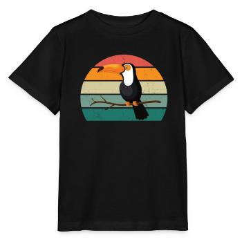 oiseaux vol planeur air plumes plumes vol oiseau - T-shirt bio MINI CREATOR Stanley/Stella Enfant - noir - Devant - Mikhail (115cm)