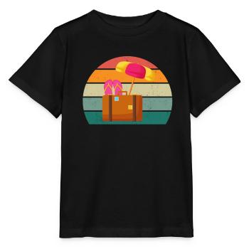 Voyage Voyageur Vacancier Holidaymaker Holidays - T-shirt bio MINI CREATOR Stanley/Stella Enfant - noir - Devant - Mikhail (115cm)
