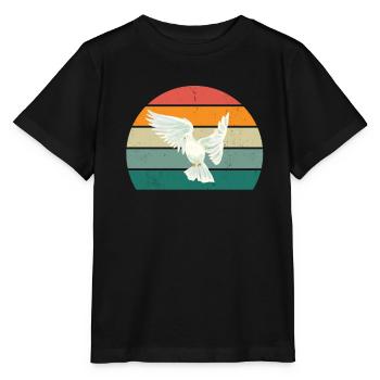 Pigeon plume pigeon vol pigeon pigeon troupeau pigeons - T-shirt bio MINI CREATOR Stanley/Stella Enfant - noir - Devant - Mikhail (115cm)