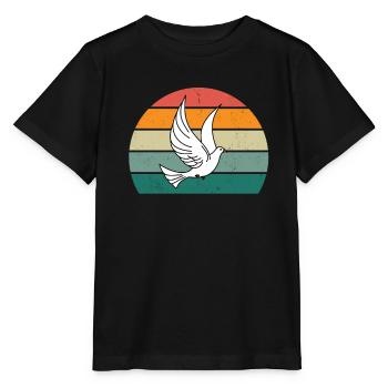 Pigeon plume pigeon vol pigeon pigeon troupeau pigeons - T-shirt bio MINI CREATOR Stanley/Stella Enfant - noir - Devant - Mikhail (115cm)