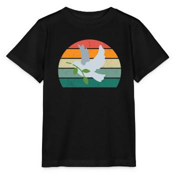 Pigeon plume pigeon vol pigeon pigeon troupeau pigeons - T-shirt bio MINI CREATOR Stanley/Stella Enfant - noir - Devant - Mikhail (115cm)