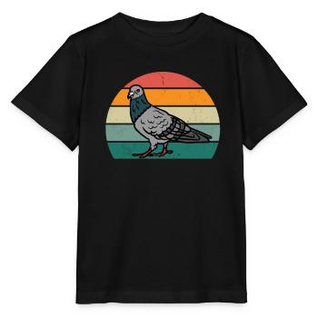 Pigeon plume pigeon vol pigeon pigeon troupeau pigeons - T-shirt bio MINI CREATOR Stanley/Stella Enfant - noir - Devant - Mikhail (115cm)