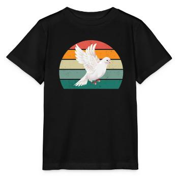 Pigeon plume pigeon vol pigeon pigeon troupeau pigeons - T-shirt bio MINI CREATOR Stanley/Stella Enfant - noir - Devant - Mikhail (115cm)