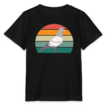 Pigeon plume pigeon vol pigeon pigeon troupeau pigeons - T-shirt bio MINI CREATOR Stanley/Stella Enfant - noir - Devant - Mikhail (115cm)