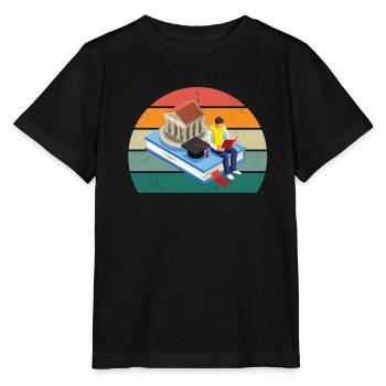 Étudier les études étudiantes Diplôme Bachelor Université - T-shirt bio MINI CREATOR Stanley/Stella Enfant - noir - Devant - Mikhail (115cm)
