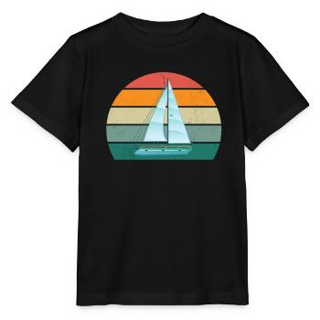 sail sailor sailor sailboat sailing ship boat - Stanley/Stella MINI CREATOR Kids’ T-Shirt - black - Front - Mikhail (115cm)