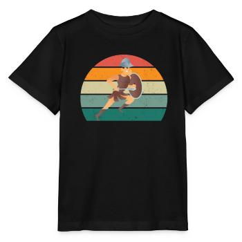 Schwertkampf Schwert Klinge Lanze Säbel Dolch - Stanley/Stella Kinder T-Shirt MINI CREATOR  - Schwarz - Vorne - Mikhail (115cm)