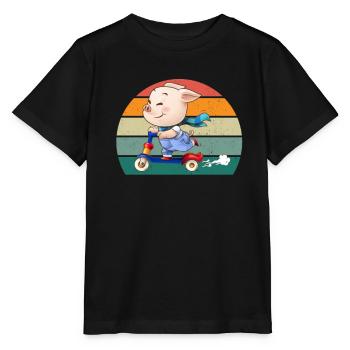 schweine sau eber saustall schweinestall schwein - Stanley/Stella Kinder T-Shirt MINI CREATOR  - Schwarz - Vorne - Mikhail (115cm)