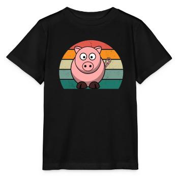 schweine sau eber saustall schweinestall schwein - Stanley/Stella Kinder T-Shirt MINI CREATOR  - Schwarz - Vorne - Mikhail (115cm)