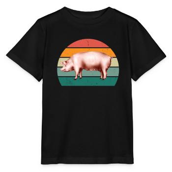 schweine sau eber saustall schweinestall schwein - Stanley/Stella Kinder T-Shirt MINI CREATOR  - Schwarz - Vorne - Mikhail (115cm)