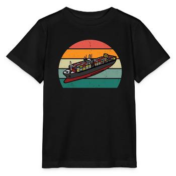 Ship Boat Boats Yacht Yachts Captain Ships - Stanley/Stella MINI CREATOR Kids’ T-Shirt - black - Front - Mikhail (115cm)