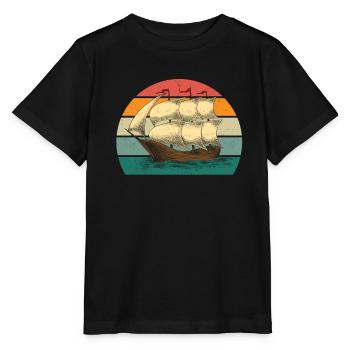 Ship Boat Boats Yacht Yachts Captain Ships - Stanley/Stella MINI CREATOR Kids’ T-Shirt - black - Front - Mikhail (115cm)
