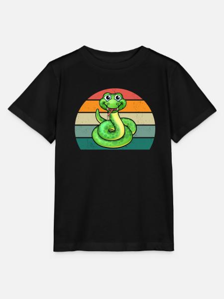 Serpente Boa Rettili Strangolamento Serpente Serpente velenoso - Maglietta per bambini MINI CREATOR di Stanley/Stella - nero