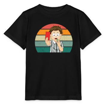 Arbitre Carton jaune Carton rouge Schiri - T-shirt bio MINI CREATOR Stanley/Stella Enfant - noir - Devant - Mikhail (115cm)