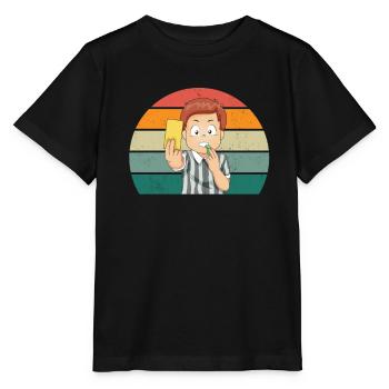 Arbitre Carton jaune Carton rouge Schiri - T-shirt bio MINI CREATOR Stanley/Stella Enfant - noir - Devant - Mikhail (115cm)