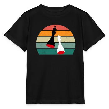 Joueur d’échecs Joueur d’échecs King Queen Chess - T-shirt bio MINI CREATOR Stanley/Stella Enfant - noir - Devant - Mikhail (115cm)
