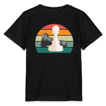 Joueur d’échecs Joueur d’échecs King Queen Chess - T-shirt bio MINI CREATOR Stanley/Stella Enfant - noir - Devant - Mikhail (115cm)