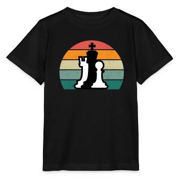 Joueur d’échecs Joueur d’échecs King Queen Chess - T-shirt bio MINI CREATOR Stanley/Stella Enfant - noir - Devant - Mikhail (115cm)