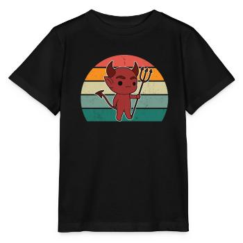 diable satan diabolique enfer peur horreur - T-shirt bio MINI CREATOR Stanley/Stella Enfant - noir - Devant - Mikhail (115cm)