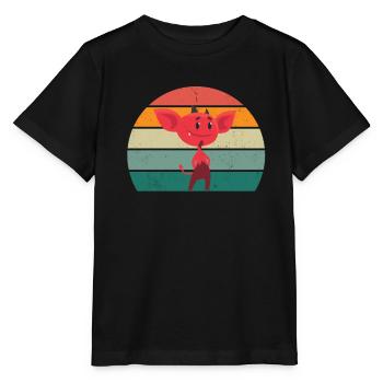 diable satan diabolique enfer peur horreur - T-shirt bio MINI CREATOR Stanley/Stella Enfant - noir - Devant - Mikhail (115cm)